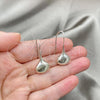 Sterling Silver Dangle Earring, Teardrop Design, Polished, Silver Finish, 02.397.0008