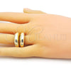 Oro Laminado Elegant Ring, Gold Filled Style Chunky Design, Polished, Golden Finish, 01.213.0042