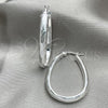 Sterling Silver Medium Hoop, Diamond Cutting Finish, Silver Finish, 02.389.0129.40