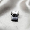 Stainless Steel Mens Ring, Double Design, Matte Finish, Steel Finish, 01.63.0715.05