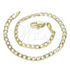 Oro Laminado Basic Bracelet, Gold Filled Style Curb Design, Polished, Golden Finish, 04.213.0086.08