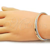 Oro Laminado Individual Bangle, Gold Filled Style Polished, Tricolor, 07.170.0063