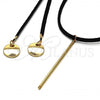 Oro Laminado Fancy Necklace, Gold Filled Style Choker Design, Polished, Golden Finish, 04.215.0013.72