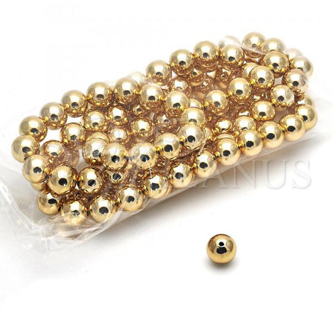 Oro Laminado Bead, Gold Filled Style Ball Design, Polished, Golden Finish, 5.234.028.12.100