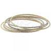 Oro Laminado Semanario Bangle, Gold Filled Style Diamond Cutting Finish, Tricolor, 5.233.011.06 (02 MM Thickness, Size 6 - 2.75 Diameter)