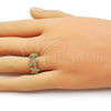 Oro Laminado Elegant Ring, Gold Filled Style Star Design, Matte Finish, Golden Finish, 01.341.0172