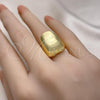 Oro Laminado Elegant Ring, Gold Filled Style Chunky Design, Polished, Golden Finish, 01.341.0123