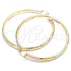 Oro Laminado Extra Large Hoop, Gold Filled Style Polished, Tricolor, 02.170.0184.1.80
