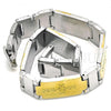 Stainless Steel Solid Bracelet, Cross Design, Polished, Two Tone, 03.114.0263.1.09