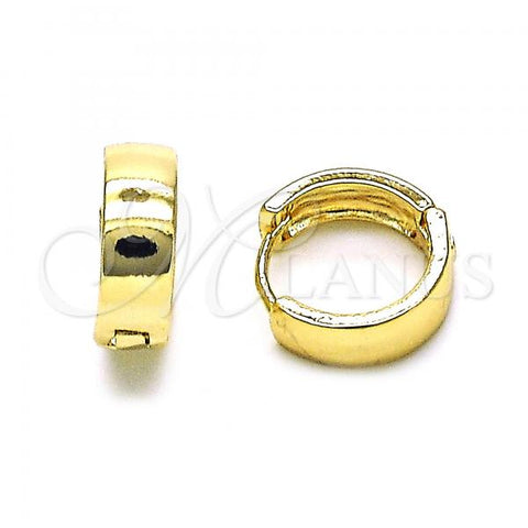 Oro Laminado Huggie Hoop, Gold Filled Style Polished, Golden Finish, 02.213.0474.15