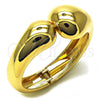 Oro Laminado Individual Bangle, Gold Filled Style Teardrop Design, Polished, Golden Finish, 07.215.0005.05