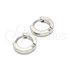 Stainless Steel Huggie Hoop, Polished, Steel Finish, 02.255.0012.10
