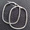 Sterling Silver Medium Hoop, Diamond Cutting Finish, Silver Finish, 02.389.0150.30