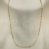Oro Laminado Basic Necklace, Gold Filled Style Mariner Design, Polished, Golden Finish, 04.213.0051.24