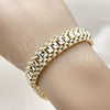 Oro Laminado Solid Bracelet, Gold Filled Style Diamond Cutting Finish, Golden Finish, 03.213.0380.08