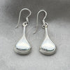 Sterling Silver Dangle Earring, Teardrop Design, Polished, Silver Finish, 02.395.0018