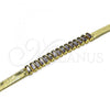 Oro Laminado Fancy Bracelet, Gold Filled Style with Amethyst Cubic Zirconia, Polished, Golden Finish, 04.341.0097.5.07