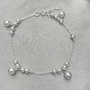 Sterling Silver Fancy Bracelet, Ball Design, Polished, Silver Finish, 03.407.0003.07