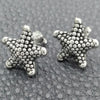 Sterling Silver Stud Earring, Star Design, Polished, Silver Finish, 02.395.0032