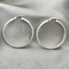 Sterling Silver Medium Hoop, Diamond Cutting Finish, Silver Finish, 02.389.0174.30