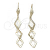Oro Laminado Long Earring, Gold Filled Style Golden Finish, 02.63.0736