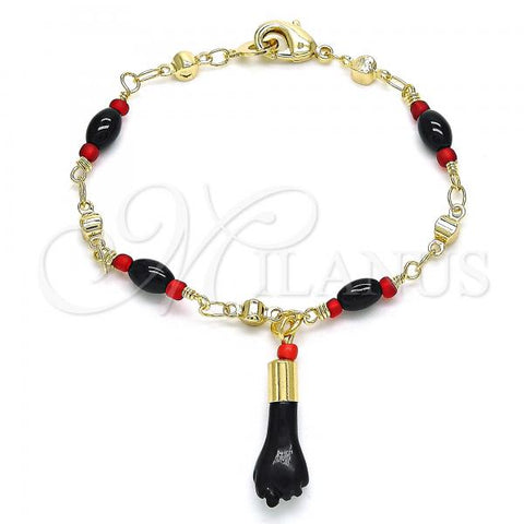 Oro Laminado Charm Bracelet, Gold Filled Style Polished, Golden Finish, 03.213.0096.06