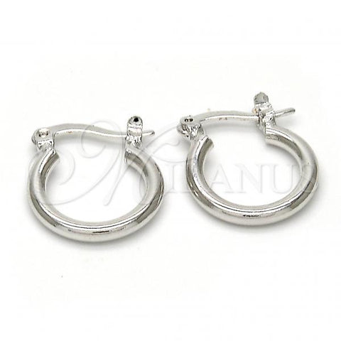 Rhodium Plated Children Hoop, Polished, Rhodium Finish, 5.134.014.1.10