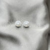 Sterling Silver Stud Earring, with Ivory Pearl, Polished, Silver Finish, 02.399.0062