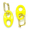 Oro Laminado Huggie Hoop, Gold Filled Style Yellow Enamel Finish, Golden Finish, 02.362.0006.12