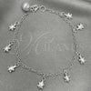 Sterling Silver Charm Bracelet, Turtle Design, Polished, Silver Finish, 03.397.0009.07