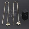 Oro Laminado Threader Earring, Gold Filled Style Dog Design, Golden Finish, 5.117.009
