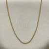 Oro Laminado Basic Necklace, Gold Filled Style Ball Design, Polished, Golden Finish, 04.58.0007.18