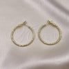Oro Laminado Medium Hoop, Gold Filled Style Diamond Cutting Finish, Golden Finish, 02.93.0008.30