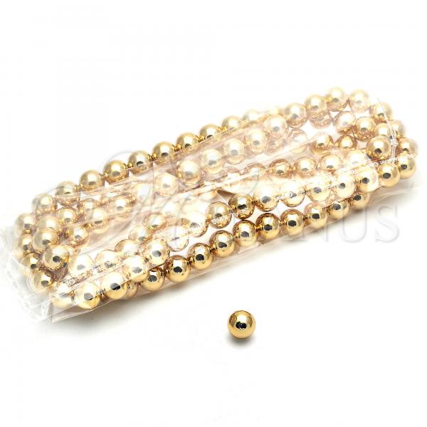 Oro Laminado Bead, Gold Filled Style Ball Design, Polished, Golden Finish, 5.234.028.10.100