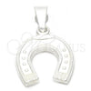 Sterling Silver Fancy Pendant, Polished, Silver Finish, 05.16.0204