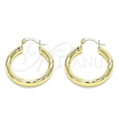 Oro Laminado Medium Hoop, Gold Filled Style Polished, Golden Finish, 02.170.0262.30