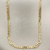 Oro Laminado Basic Necklace, Gold Filled Style Mariner Design, Polished, Golden Finish, 5.222.026.28