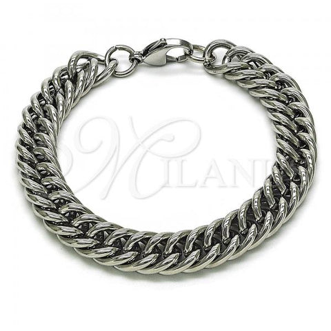 Stainless Steel Basic Bracelet, Square Franco Design, Polished,, 03.278.0019.08
