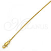 Oro Laminado Basic Necklace, Gold Filled Style Box Design, Polished, Golden Finish, 04.317.0002.18