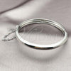Rhodium Plated Individual Bangle, Polished, Rhodium Finish, 07.185.0020.1.06