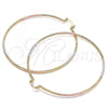 Oro Laminado Extra Large Hoop, Gold Filled Style Polished, Tricolor, 02.170.0296.70