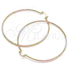 Oro Laminado Extra Large Hoop, Gold Filled Style Polished, Tricolor, 02.170.0296.70