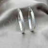Sterling Silver Medium Hoop, Diamond Cutting Finish, Silver Finish, 02.389.0137.25