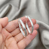 Sterling Silver Medium Hoop, Diamond Cutting Finish, Silver Finish, 02.389.0137.25
