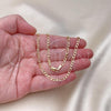 Oro Laminado Basic Necklace, Gold Filled Style Figaro Design, Polished, Golden Finish, 04.213.0240.18