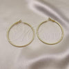Oro Laminado Large Hoop, Gold Filled Style Diamond Cutting Finish, Golden Finish, 02.93.0010.50