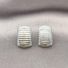 Rhodium Plated Stud Earring, Chunky Design, Polished, Rhodium Finish, 02.163.0222.1