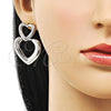 Rhodium Plated Stud Earring, Chunky Design, Polished, Rhodium Finish, 02.418.0003.1