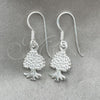 Sterling Silver Dangle Earring, Tree Design, Polished, Silver Finish, 02.397.0009