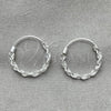 Sterling Silver Small Hoop, Diamond Cutting Finish, Silver Finish, 02.401.0030.12
